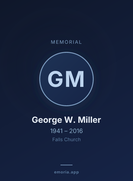 Memorial portrait of George W. Miller