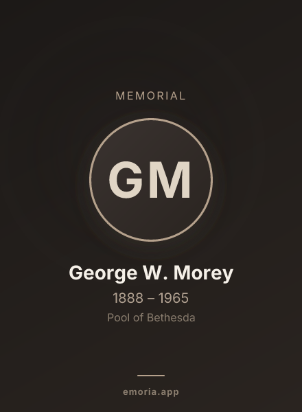 Memorial portrait of George W. Morey