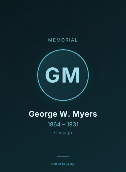 Memorial portrait of George W. Myers