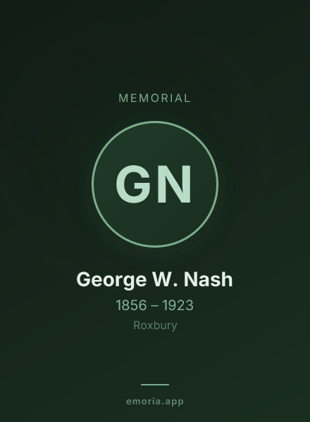 Memorial portrait of George W. Nash