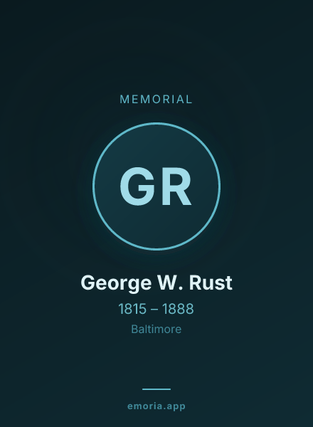 Memorial portrait of George W. Rust