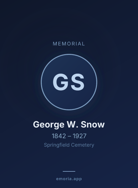 Memorial portrait of George W. Snow