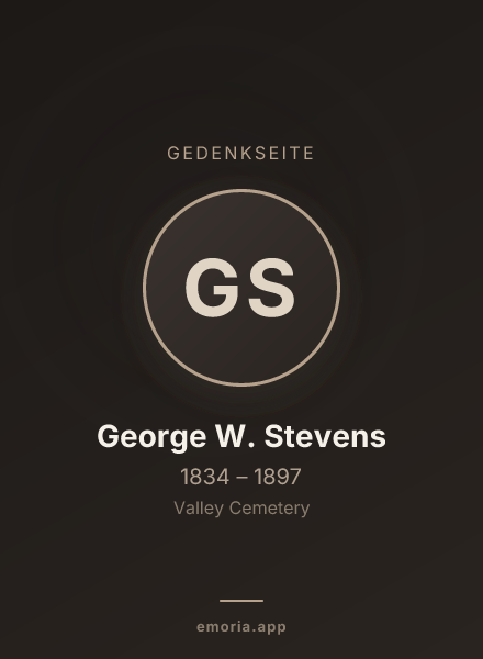 Gedenkportrait von George W. Stevens