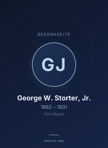 Gedenkportrait von George W. Storter, Jr.