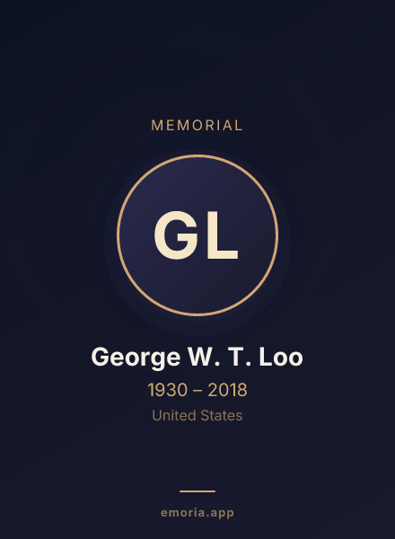 Memorial portrait of George W. T. Loo