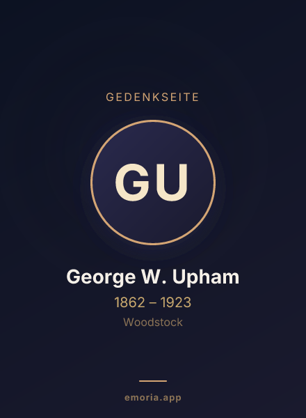 Gedenkportrait von George W. Upham