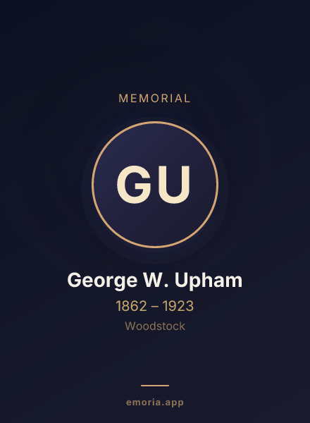 Memorial portrait of George W. Upham