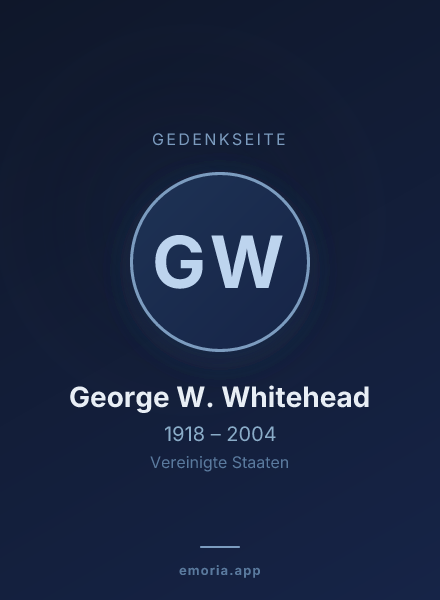 Gedenkportrait von George W. Whitehead