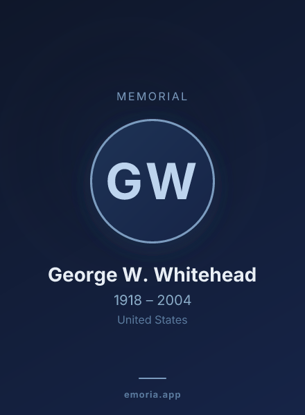 Memorial portrait of George W. Whitehead