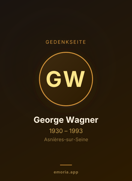 Gedenkportrait von George Wagner
