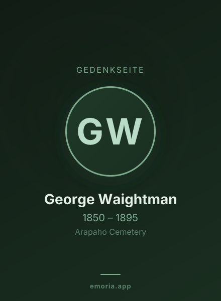 Gedenkportrait von George Waightman