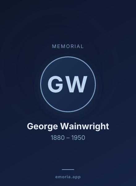 Memorial portrait of George Wainwright