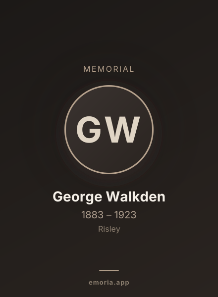 Memorial portrait of George Walkden