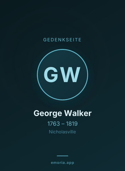 Gedenkportrait von George Walker