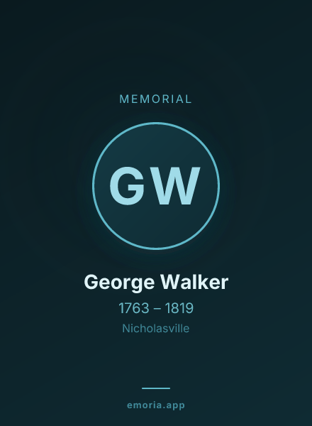 Memorial portrait of George Walker