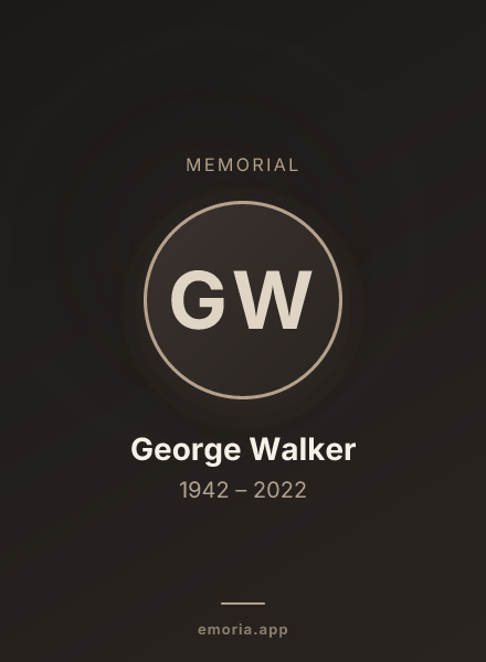 Memorial portrait of George Walker