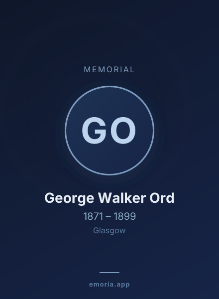 Memorial portrait of George Walker Ord