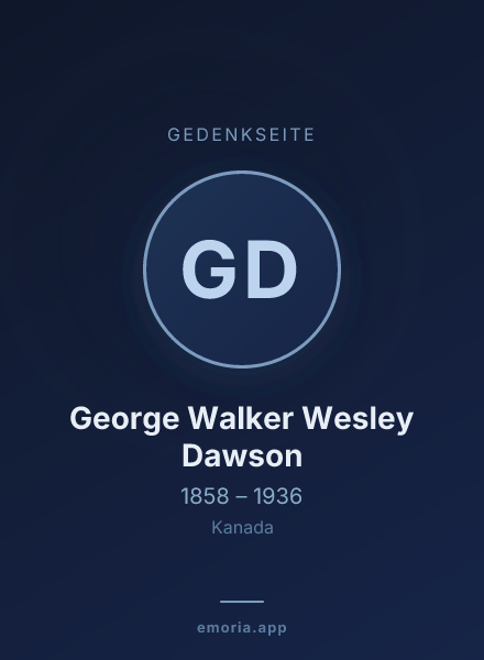 Gedenkportrait von George Walker Wesley Dawson
