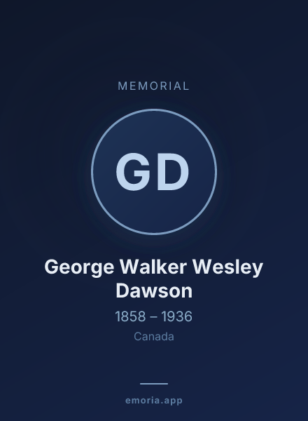 Memorial portrait of George Walker Wesley Dawson