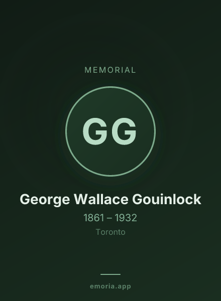 Memorial portrait of George Wallace Gouinlock