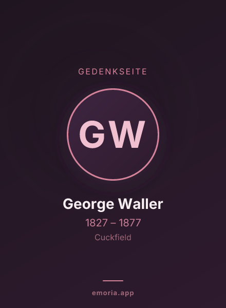 Gedenkportrait von George Waller