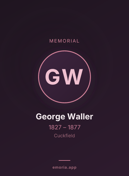 Memorial portrait of George Waller