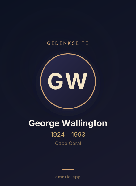 Gedenkportrait von George Wallington