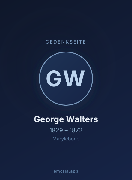 Gedenkportrait von George Walters