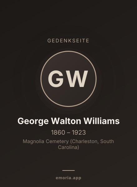 Gedenkportrait von George Walton Williams