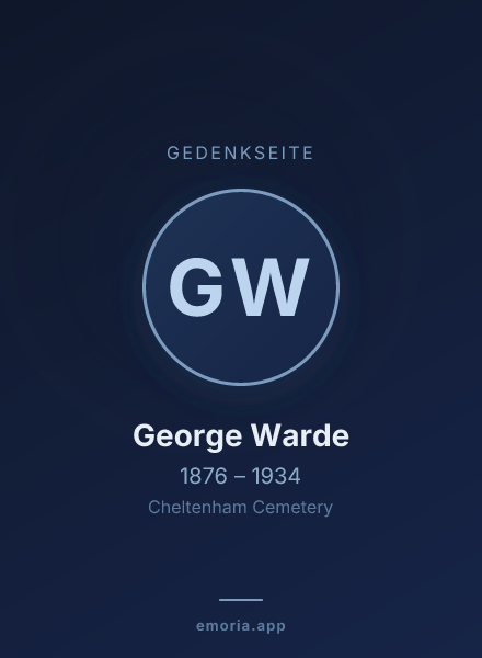 Gedenkportrait von George Warde