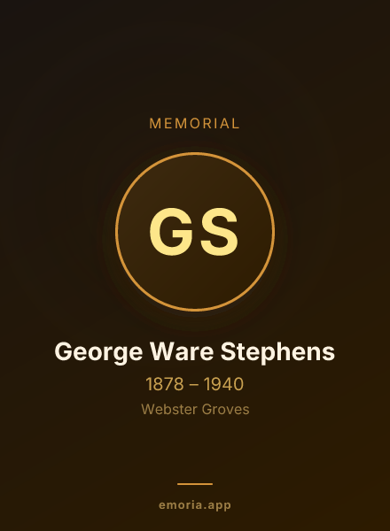 Memorial portrait of George Ware Stephens