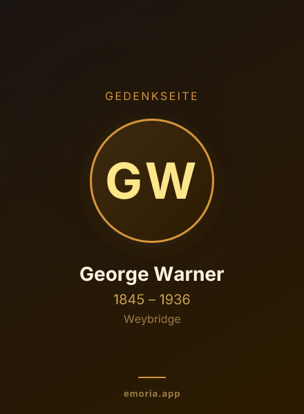 Gedenkportrait von George Warner
