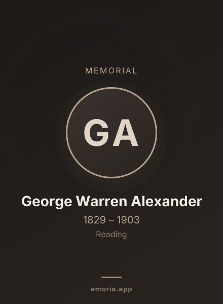 Memorial portrait of George Warren Alexander