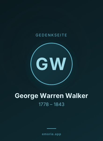 Gedenkportrait von George Warren Walker