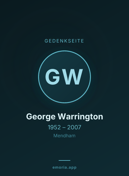 Gedenkportrait von George Warrington