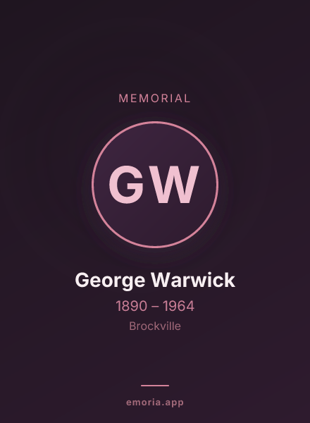 Memorial portrait of George Warwick