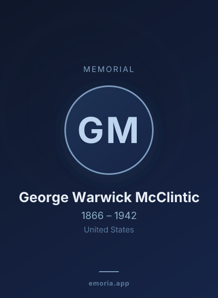 Memorial portrait of George Warwick McClintic