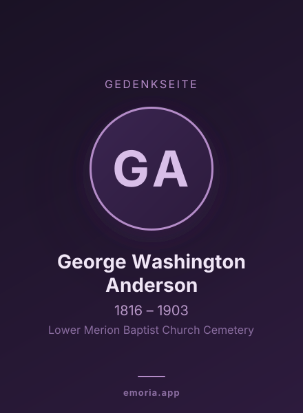 Gedenkportrait von George Washington Anderson