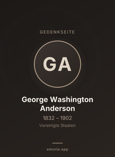 Gedenkportrait von George Washington Anderson