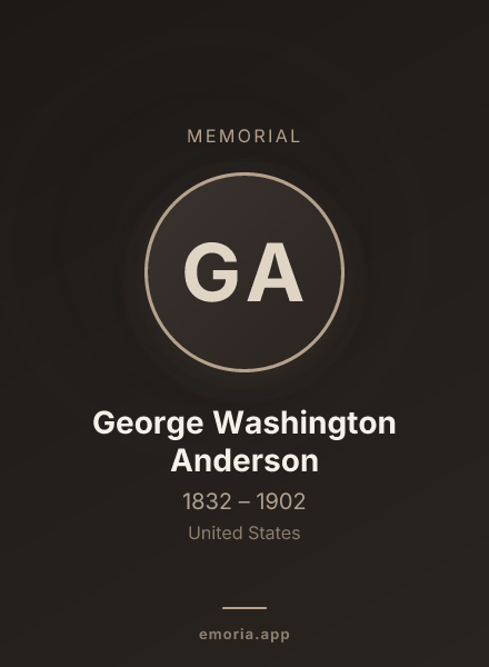 Memorial portrait of George Washington Anderson