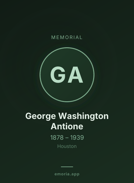 Memorial portrait of George Washington Antione