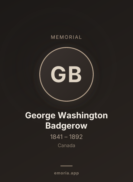 Memorial portrait of George Washington Badgerow