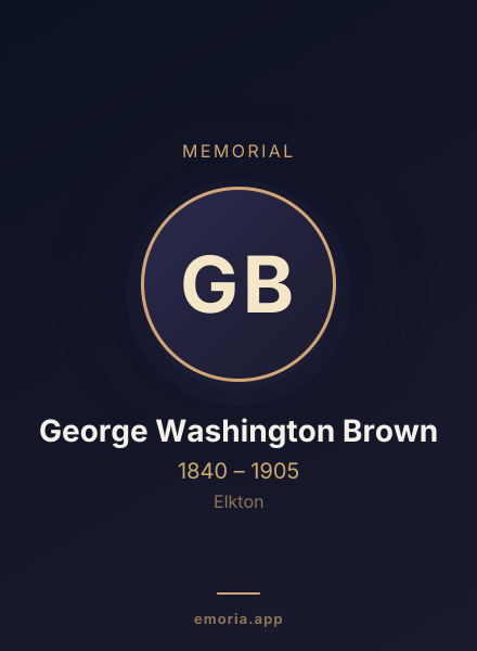 Memorial portrait of George Washington Brown