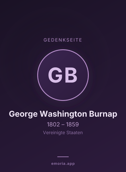 Gedenkportrait von George Washington Burnap