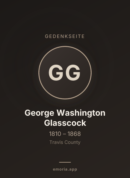 Gedenkportrait von George Washington Glasscock