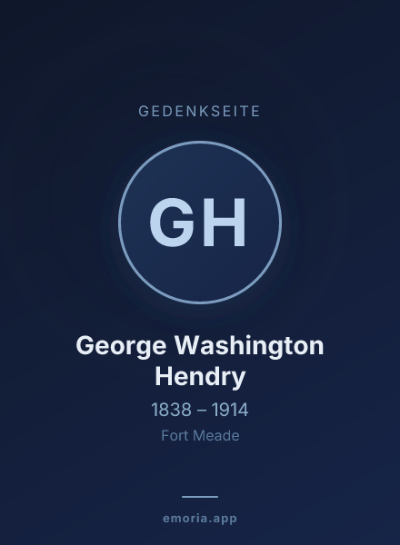 Gedenkportrait von George Washington Hendry