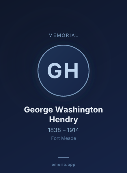 Memorial portrait of George Washington Hendry