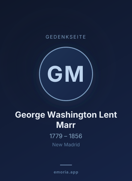 Gedenkportrait von George Washington Lent Marr