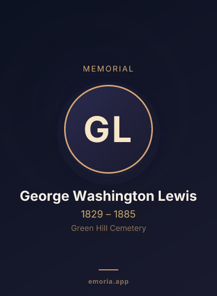 Memorial portrait of George Washington Lewis