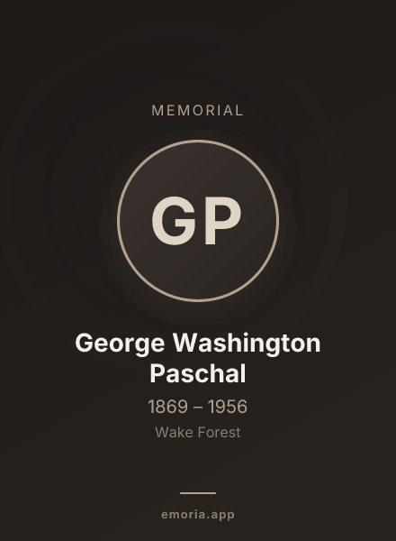 Memorial portrait of George Washington Paschal